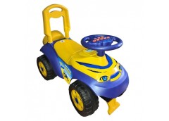 каталка Машинка Doloni-toys музична жовто-синя  0142/17UA