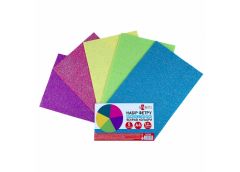 фетр Santi А4 м`який з гліттером, 5 арк., яскраві кольори  743260  (1/200)