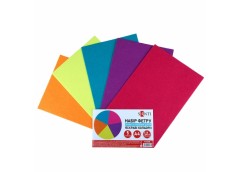 фетр Santi А4 м`який з клейовим шаром, 5 арк., яскраві кольори  743256  (1/200)