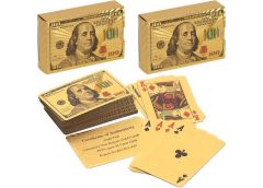 карти гральні Dollar з голографічним золотим покриттям 54шт.  14-100  (10/200)