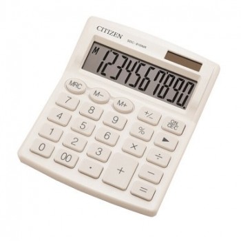 калькулятор Citizen SDC-810NRWHE-white кольоровий настільний 12,4х10,2х2,5см.  (20)