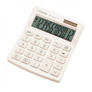 калькулятор Citizen SDC-812NRWHE-white кольоровий настільний 12,4х10,2х2,5см.  (20)
