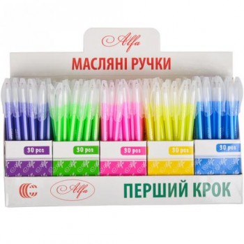 ручка Color-it Alfa кульк. масл. синя  8007  (150/3000)