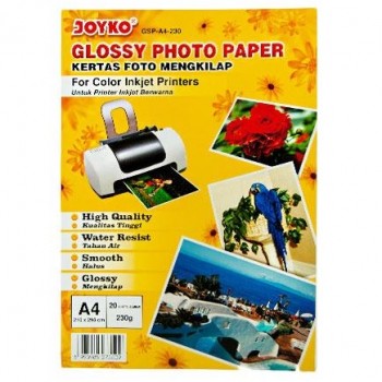 фотопапір Joyko глянцевий А4/230гр./ 20арк.  GSP-A4-230  (50) 
