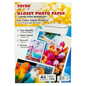 фотопапір Joyko глянцевий А4/120гр./ 50арк.  GSP-A4-120  (40) 
