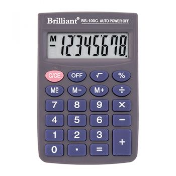 калькулятор Brilliant BS-100С кишеньковий 5,8х8,8х1,0см.  (50/200)