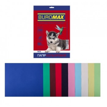 папір оф. кольор. Buromax  А4/80гр./50арк. Dark+Pastel набір 10кол.  ВМ.27211150-99  (50)