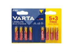 батарейка Varta Longlife Max Power LR 03  5+3шт. на бліст.  (8/160)