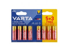 батарейка Varta Longlife Max Power LR 6  5+3шт. на бліст.  (8/160)