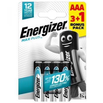 батарейка Energizer Max Plus LR 03  1х4 бліст.  (4/48)