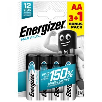 батарейка Energizer Max Plus LR 6  1х4 бліст.  (4/96)