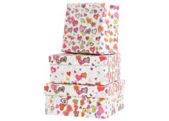 набір подарункових коробок Buromax 3шт., розмір найбільшої 20х20х9,5см., фольга ...