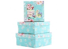 набір подарункових коробок Buromax 3шт., розмір найбільшої 20х20х9,5см., гліттер...