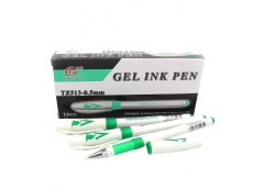 ручка Tianzhijao TZ-513 гелева зелена (білий корпус)  (12/144/1728)