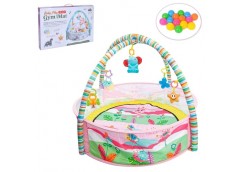 килимок для немовляти/манеж 75х75х21см., 2 дуги, 5 підвісок, кульки, в кор. 69х4...