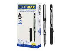 ручка Buromax ролер 0,7мм. чорна  ВМ.8321-02  (12/144/1728)