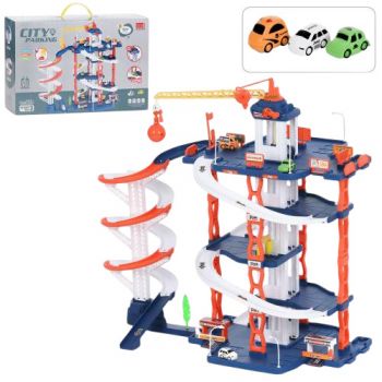 гараж 5 поверхів, 43х34х55см., кран на магніті, 3 машинки 4см. в кор. 47х30,5х11,5см. A333-255G (12)