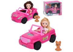 лялька 11см., машинка 15см., собачка, в кор. 15,5х13х10см.  9045-18-19  (72)