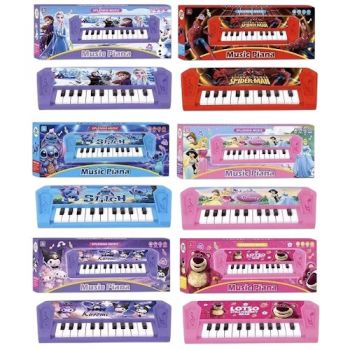 піаніно звук, мелодії, 2 режими роботи, звуки нот, в кор. 24,7х3х10см.  9105-1/2/4/5/6/8  (108/216)