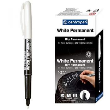 маркер Centropen 2686 перманентний білий 1,2мм.  (10/200)