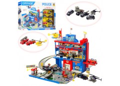 гараж поліцейська дільниця, 3 поверхи, транспорт 6шт. від 7см., в кор. 53х35х8см...