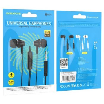 навушники Borofone Singer universal earphones з мікрофоном  BM74