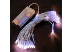 електрогірлянда  30 LED 3м. на батарейках, біле світло  1103-03