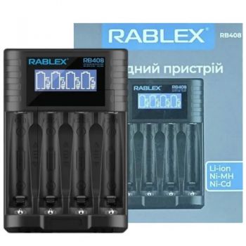 зарядний пристрій Rablex 4 канали, під всі типи акумуляторів  RB-408  (1/100)