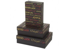 набір подарункових коробок Buromax 3шт., розмір найбільшої 24,5х17,5х7см., фольг...