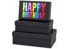 набір подарункових коробок Buromax 3шт., розмір найбільшої 33х23,5х9см., гліттер...