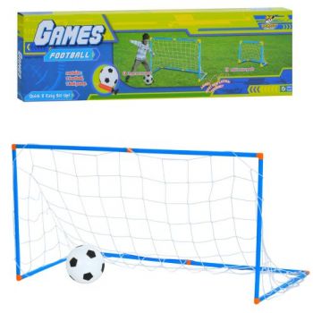 ворота футбольні 101х52х52см., сітка, м`яч, насос, в кор. 58х16х3,5см.  MR 1557  (12)