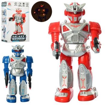 робот 27см.. ходить, звук (англ. стрілянина), світло, на бат. в кор. 27х15х8,5см.  27161  (48)