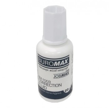 коректор з пензликом Buromax   20мл., спиртова основа  BM.1003  (12/576)