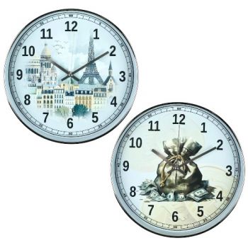 годинник настінний круглий d-30см.  t76