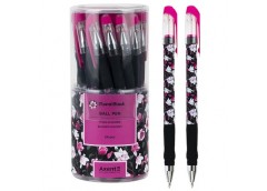 ручка Axent Floral Black кульк. синя 0,5мм.  АВ1049-44-А  (24/288/1728)