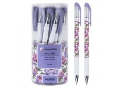 ручка Axent Floral White кульк. синя 0,5мм.  АВ1049-43-А  (24/288/1728)