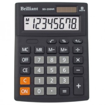 калькулятор Brilliant BS-208NR настільний 10,3х13,7х3,1см.  (40/80)