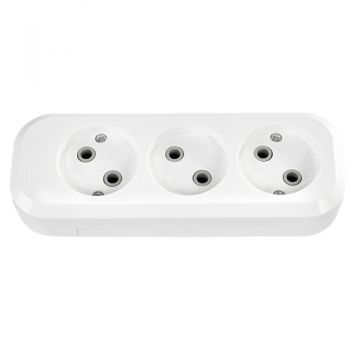 колодка Titanum Standart 3 розетки, без заземлення  TF-B310-W