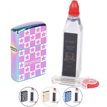 набір запальничка бензинова + бензин + кремінь Platinum  F19959