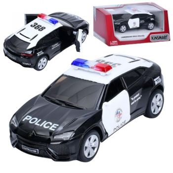 машина Kinsmart мет. інерц. поліція 12см., гум. кол., відч. дв., в кор. 16х7,5х8см.  KT 5368 WP (24)