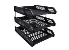 лоток J.Otten пластиковий горизонтальний на 3 секціі чорний  DSCN3091-BK  (24)