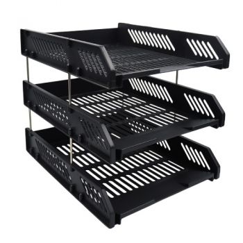 лоток J.Otten пластиковий горизонтальний на 3 секціі чорний  DSCN3091-BK  (24)