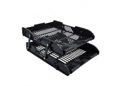 лоток J.Otten пластиковий горизонтальний на 2 секціі чорний  DSCN3093-BK  (32)