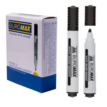маркер Buromax для магнітних дошок чорний  ВМ.8800-01  (12/144/864)