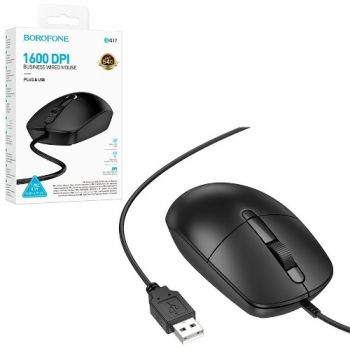 миша Borofone дротова Morning business wired mouse  BG17