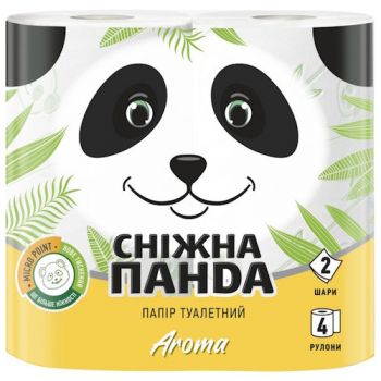 папір туалетний Сніжна панда Aroma двошаровий  4шт./уп., ціна за упаковку!!!  (16)