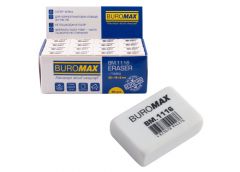 гумка Buromax прямокутна біла 26х18х8мм.  ВМ.1116  (80/2400)