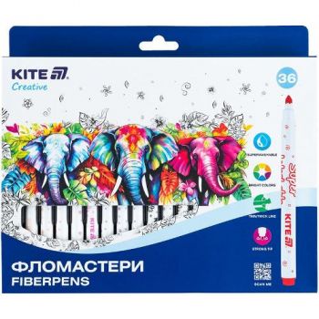 фломастери Kite Superwashable 36кол.  К-1154  (6/36)