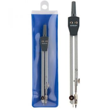 циркуль Kite металевий в PVC чохлі 14см.  К18-385  (50/300)