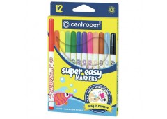 фломастери Centropen Super Easy 12кол.  2580  (10)